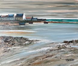 Gemälde, Carnac, Maisons de pêcheurs sur le PO réf : CPBD1104, Lucien Gondret