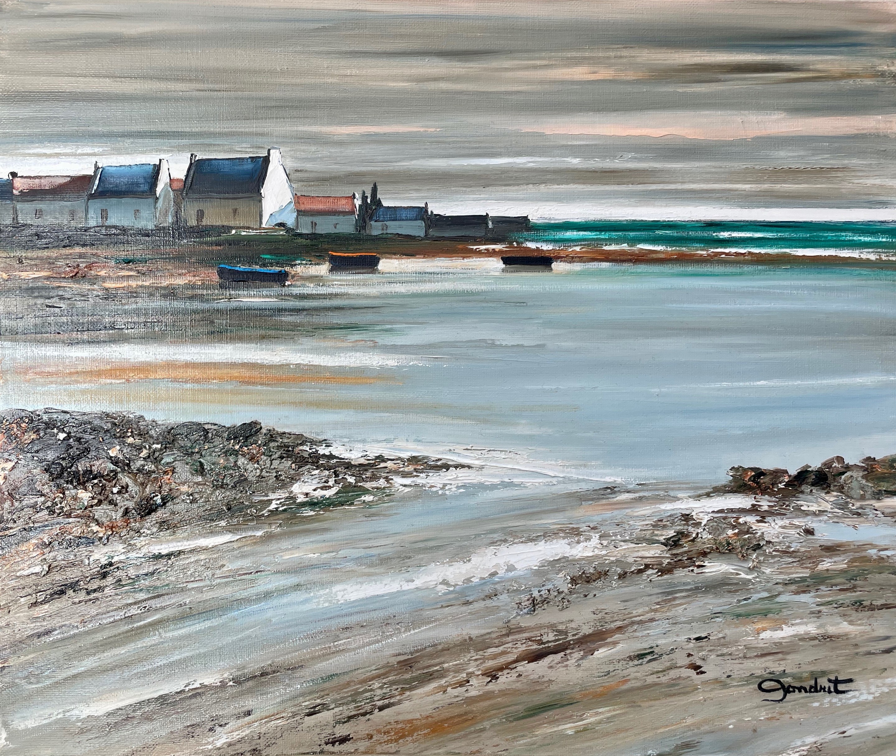 Lucien Gondret, Carnac, Maisons de pêcheurs sur le PO réf : CPBD1104 Lucien Gondret, Carnac, Maisons de pêcheurs sur le PO réf : CPBD1104