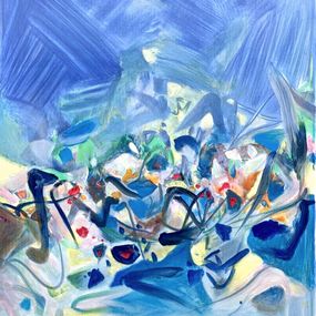 Drucke, Composition bleue, Chu Teh-Chun