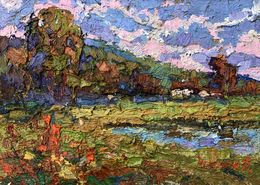 Gemälde, On the edge of the village, Oksana Ivanyuk