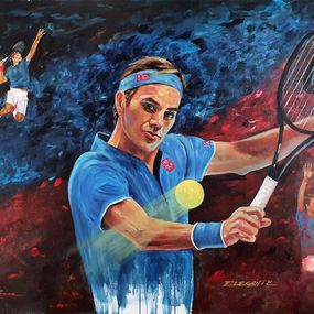 Peinture, Elegante. Roger Federer, José Luis Pagador Ponce