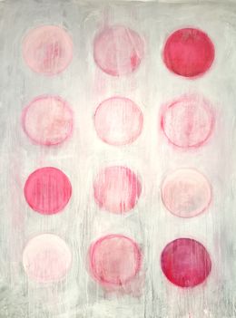 Gemälde, Pink Circles, Susan Wolfe Huppman