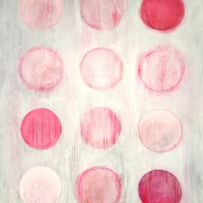 Gemälde, Pink Circles, Susan Wolfe Huppman