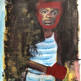 Gemälde, Bats toi, ne baisse pas les bras et tu seras libre N°4, Jacob Diboum