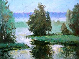 Gemälde, Forest River, Rakhmet Redzhepov (Ramzi)
