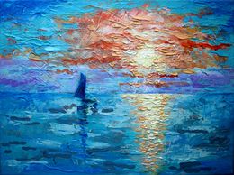 Gemälde, Blue Sail, Rakhmet Redzhepov (Ramzi)