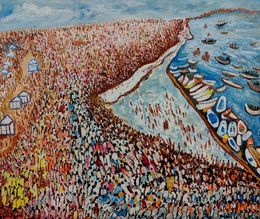 Painting, Maha Kumbh Prayag, Anand Manchiraju