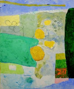 Peinture, Contemporary Abstract Expressionist Color-Field Landscape, Les Champs, Christian Manoury