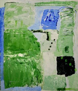 Peinture, Contemporary Abstract Expressionist Color-Field Landscape, Les Champs II, Christian Manoury