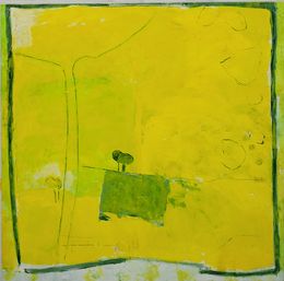 Peinture, Contemporary Abstract Expressionist Color-Field Landscape, Les Champs IV, Christian Manoury
