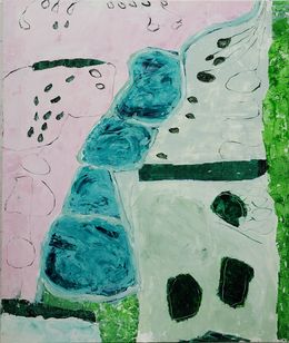 Peinture, Contemporary Abstract Expressionist Color-Field Landscape, Les Champs V, Christian Manoury
