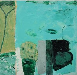 Peinture, Contemporary Abstract Expressionist Color-Field Landscape, Les Champs VI, Christian Manoury