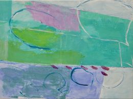 Peinture, Contemporary Abstract Expressionist Color-Field Acrylic on Canvas.  Les Champs XII., Christian Manoury