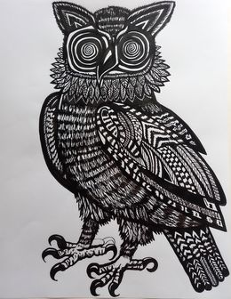Fine Art Drawings, Hibou, Florent Meyer