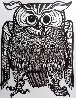 Fine Art Drawings, Hibou chelou, Florent Meyer
