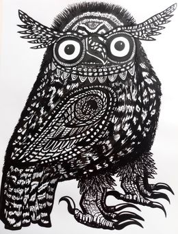 Fine Art Drawings, Hibou, Florent Meyer