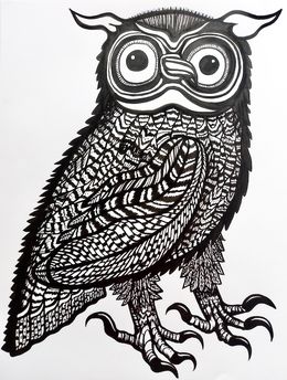 Zeichnungen, Hibou, Florent Meyer