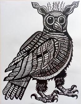 Zeichnungen, Hibou, Florent Meyer