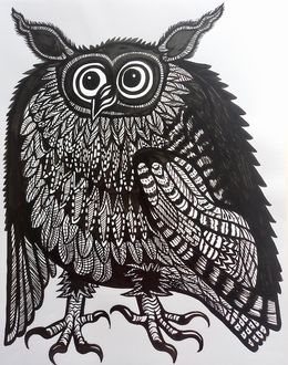 Fine Art Drawings, Hibou, Florent Meyer