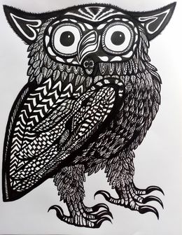 Zeichnungen, Hibou, Florent Meyer