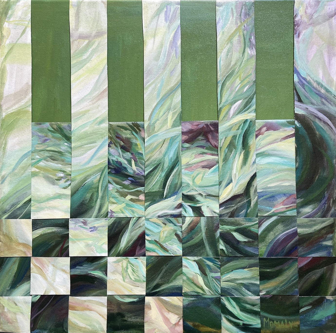 Momalyu Liubov Kriuchkova, Path of Mindful Steps . Foliage green painting Momalyu Liubov Kriuchkova, Path of Mindful Steps . Foliage green painting