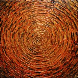 Painting, Éclat concentrique or chaleureux, Jonathan Pradillon