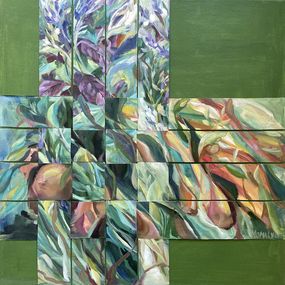 Gemälde, Life Path Mastery. Foliage green painting, Momalyu Liubov Kriuchkova