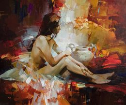 Gemälde, Intimate ambience, Vasyl Khodakivskyi