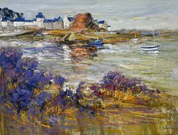 Painting, Rocher rose à marée basse, Jean-Paul Surin