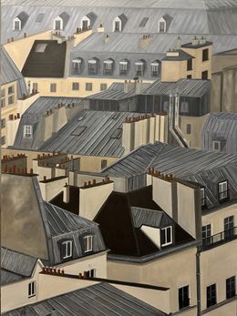 Painting, Mélodie urbaine, Marie France Garrigues