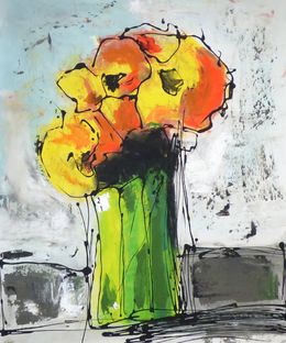Gemälde, StillLife with Sunflowers, Floria Rey