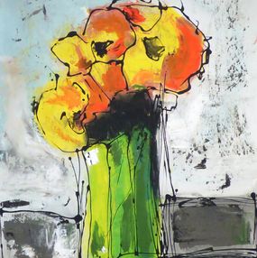 Peinture, StillLife with Sunflowers, Floria Rey