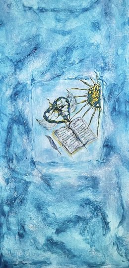 Gemälde, Le coeur est comme un palimpseste, Christine Marie Nobre