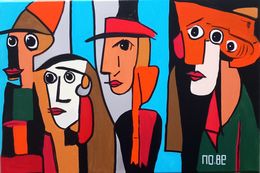 Peinture, People lined up, Morena MoBe