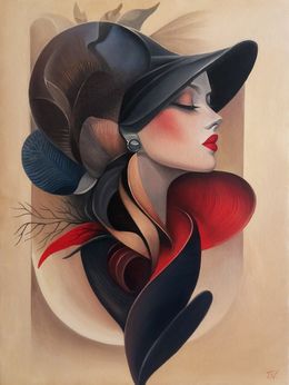 Painting, The Lady in Noir, Tamar Nazaryan