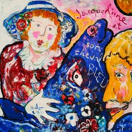 Gemälde, Jacqueline et son cheval bleu, Niala