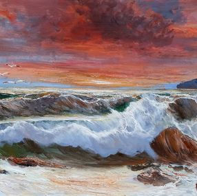 Gemälde, Sea swell n*11 - Italian painting, Bruno Di Giulio