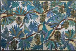Peinture, Birds and avocado, Madeleine Colaço