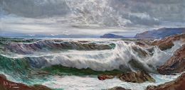 Gemälde, Sea swell n*12 - Italian painting, Bruno Di Giulio