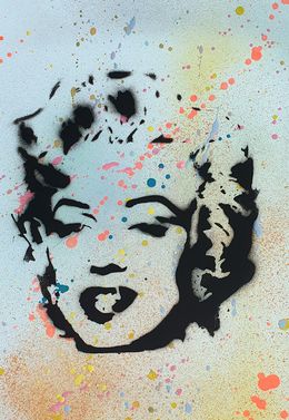 Painting, Marilyn Warhol Pochoir, Spaco