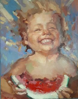 Gemälde, Sunshine Bliss: The Aroma of Summer Watermelon, Max Skoblinsky
