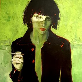Gemälde, "Smoldering Reflections, Max Skoblinsky