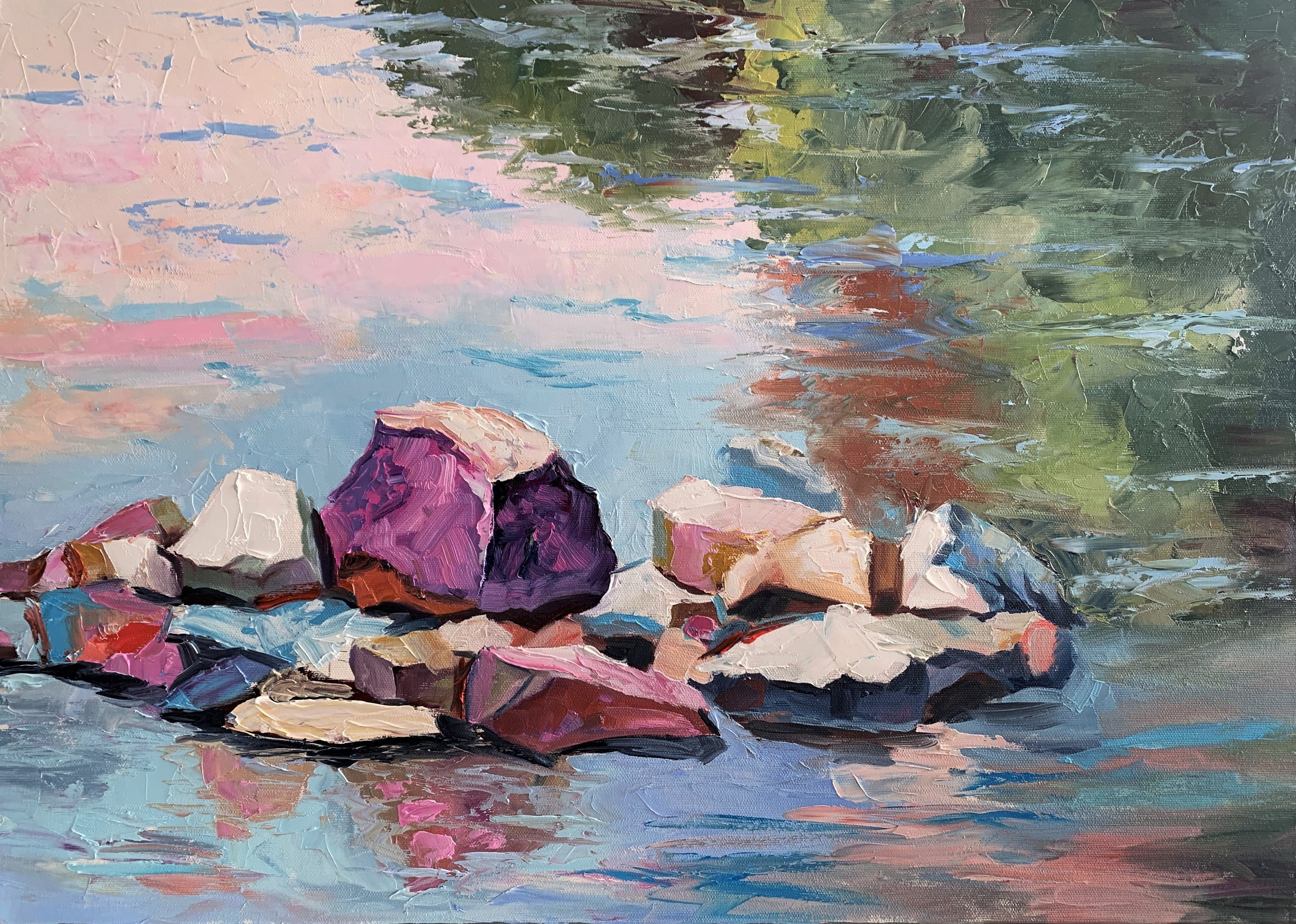 Schagen Vita, Rocks in the lake. Landscape Schagen Vita, Rocks in the lake. Landscape