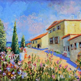 Pintura, Tuscany landscape. Italian city, Schagen Vita
