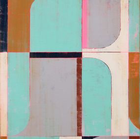 Painting, Circle in Circle Mint, Ronald Hunter