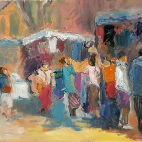 Gemälde, Le marché de Cotignac, Anne Ricard
