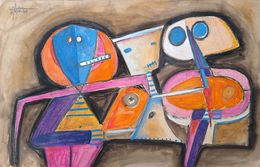 Painting, La familia, Francisco Muñoz Tejeida
