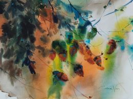 Gemälde, Chêne doré / Série " 24 bouquets de saison", Nadia Bodnar