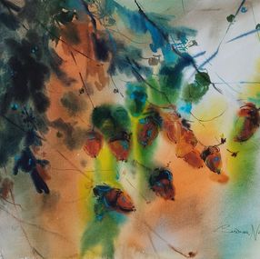 Gemälde, Chêne doré / Série " 24 bouquets de saison", Nadia Bodnar