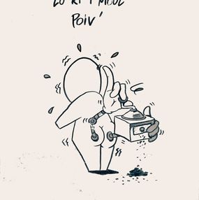 Dessin, Lo ki i moul pwav - Avoir le trouillomètre à zéro - To be scared shitless, Jace